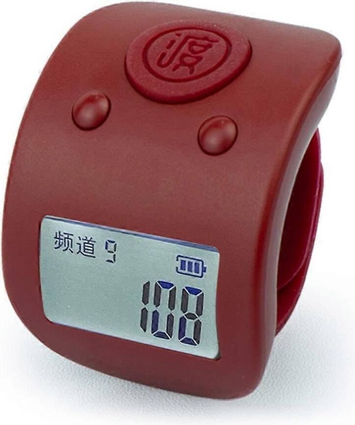 Red Rechargeable 6 Channel Finger Counter