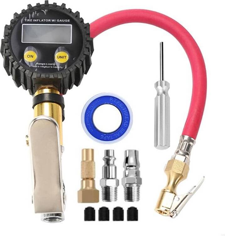 Tire inflator 200PSI Digital Tire Inflator Kit Quick Coupler