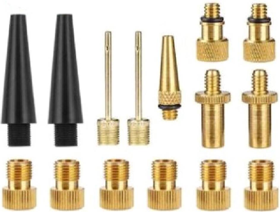 Torribaly 15 Pcs Inflator Pump Nozzle Kit