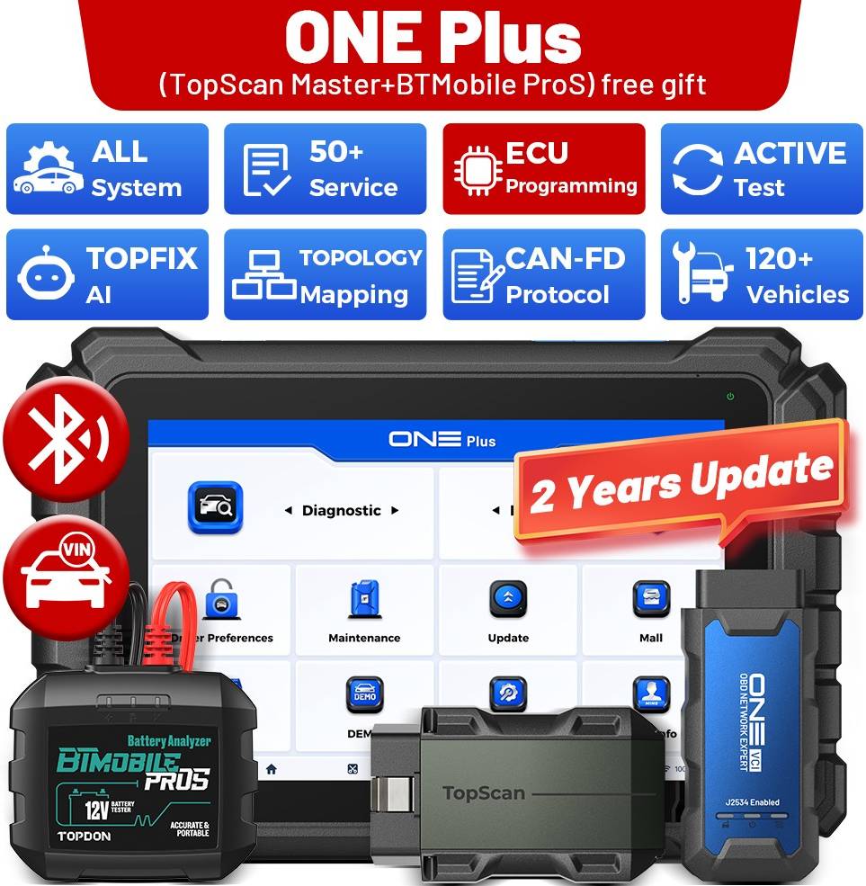 Car diagnostic scanner Topdon One Plus 50+ Full System Obd2 Scanner