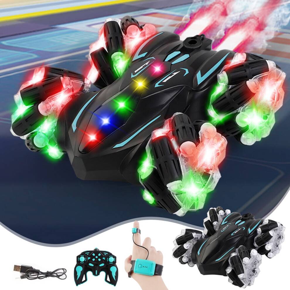 Rc stunt Precision Rotation RC Stunt Car Black All-Terrain