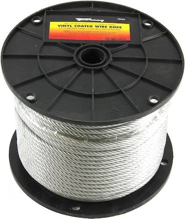 Forney Wire Rope Vinyl Coated Aircraft Cable 250-Feet