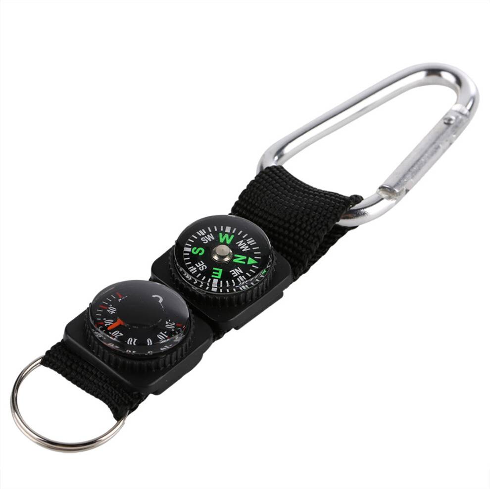 Key Ring with Thermometer and Compass