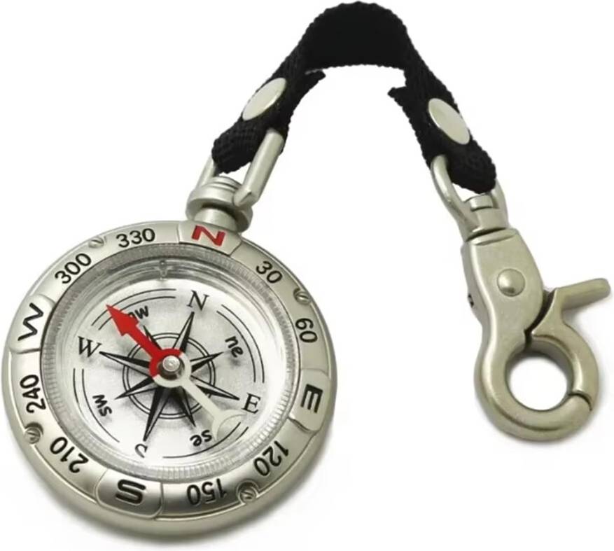 Outdoor Camping Pocket Compass Keychain