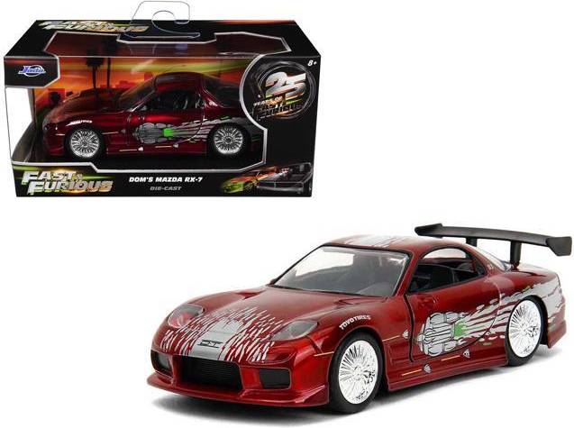 Diecast model cars Jada Mazda RX-7 Candy Red Diecast Model