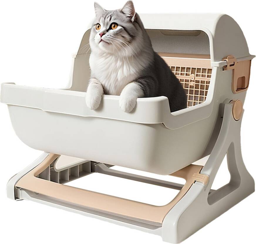 Automatic cat litter box Automatic Cat Litter Box Semi Automatic Open Design