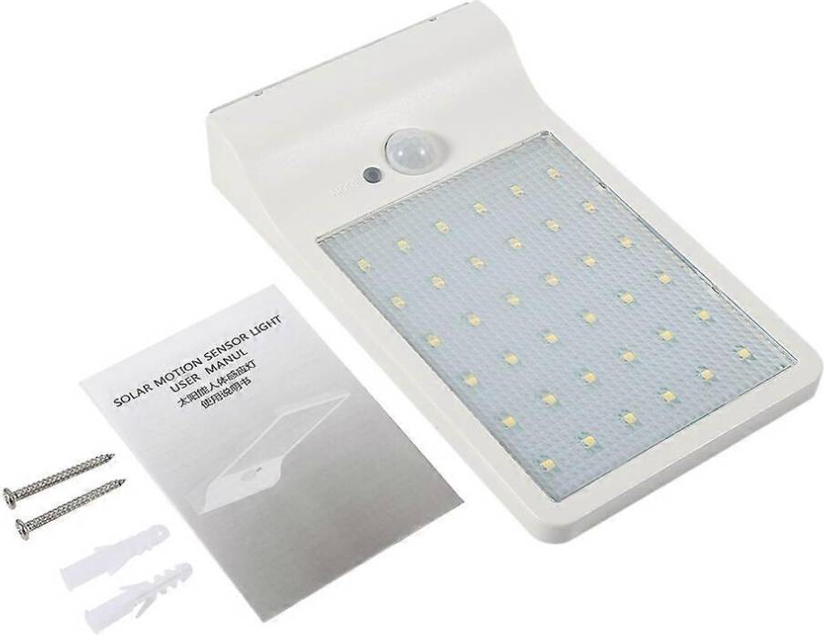 Solar motion sensor light 36 LED Solar Motion Sensor Light White