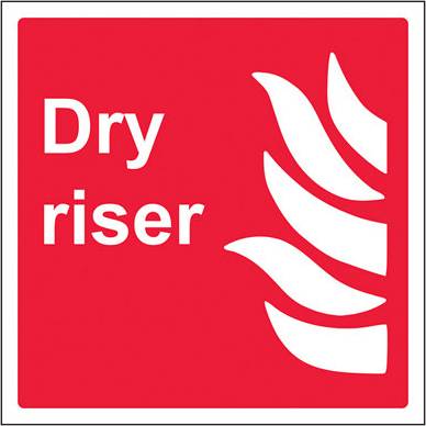 Dry Riser Fire Equipment Sign 100X100mm