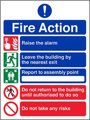VSafety Action 5 Message Do Not Take Risks Sign