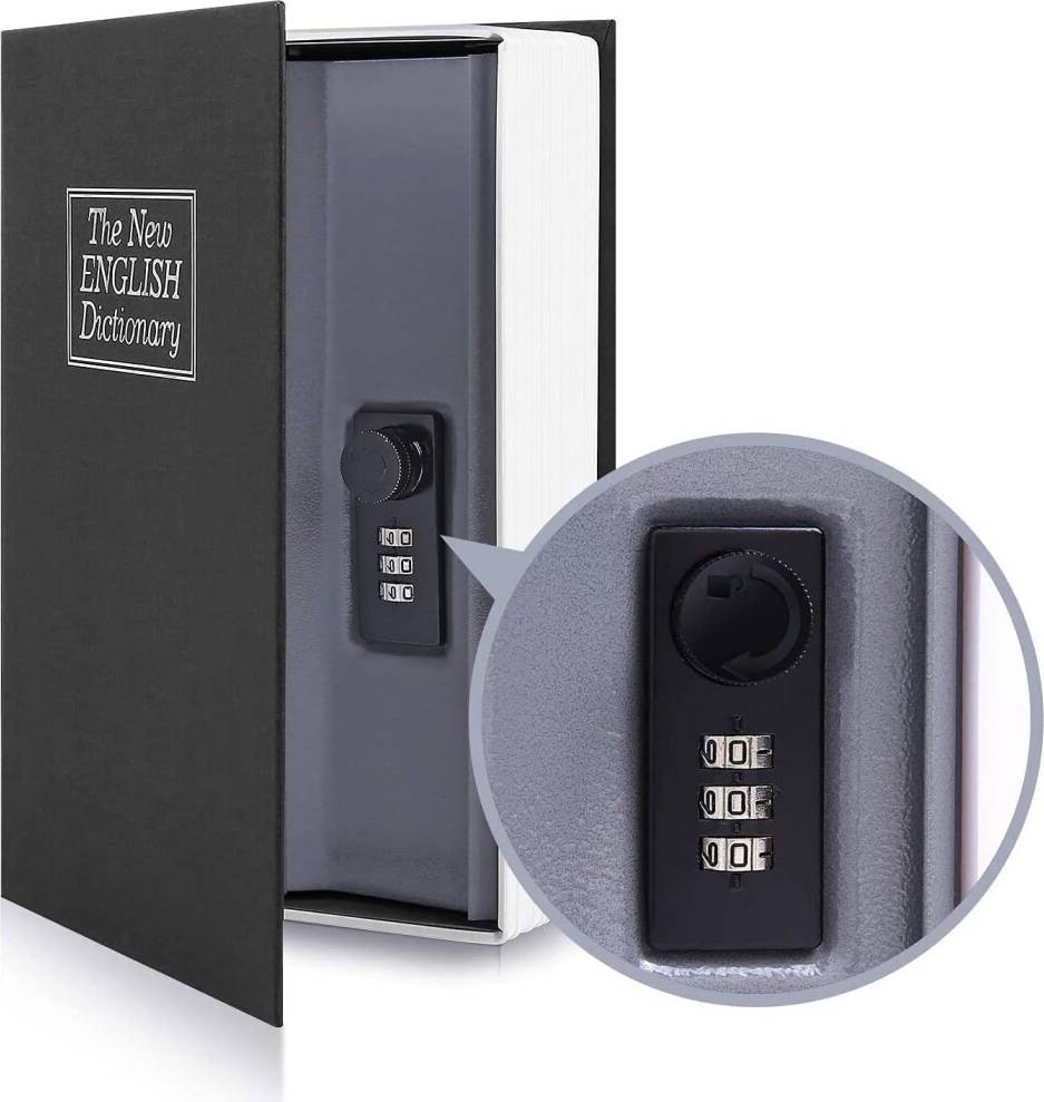 Book Safe Combination Lock Portable Safe Book