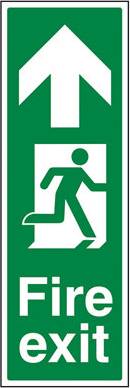 VSafety Exit Arrow Up Sign Portrait Rigid Plastic