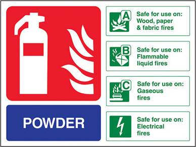 Powder Fire Extinguisher Sign