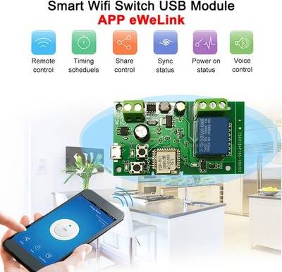 Ewelink Dc5v Wifi Switch Wireless Relay Module