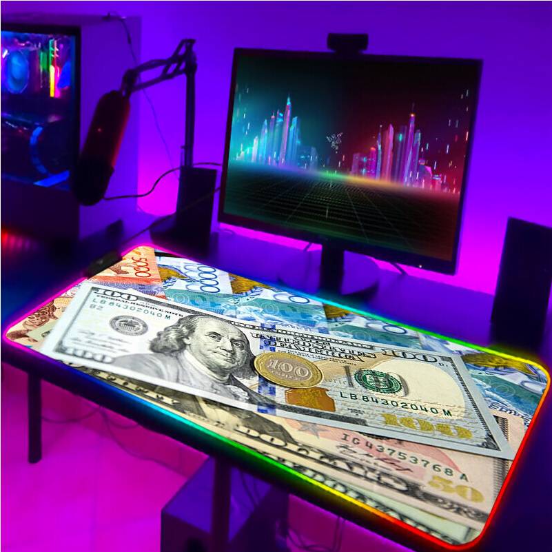 Dechoicelife RGB Pad Keyboard LED Mouse Pads