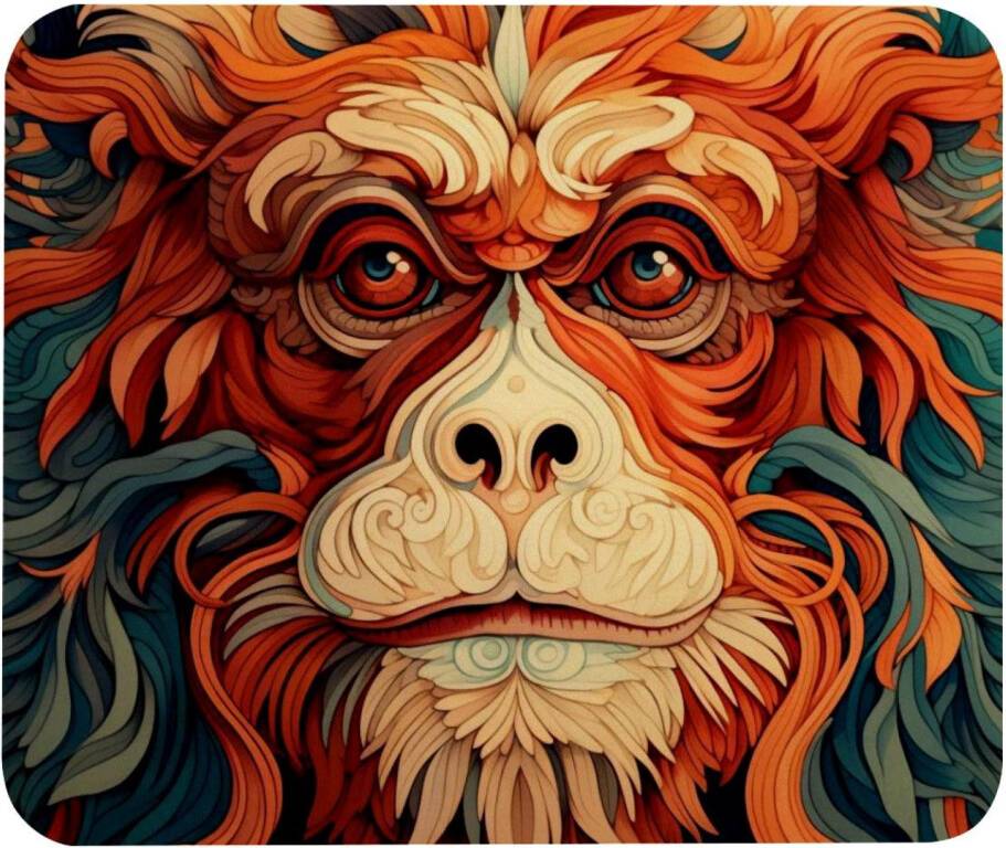 Printing Monkey R Mouse Pad