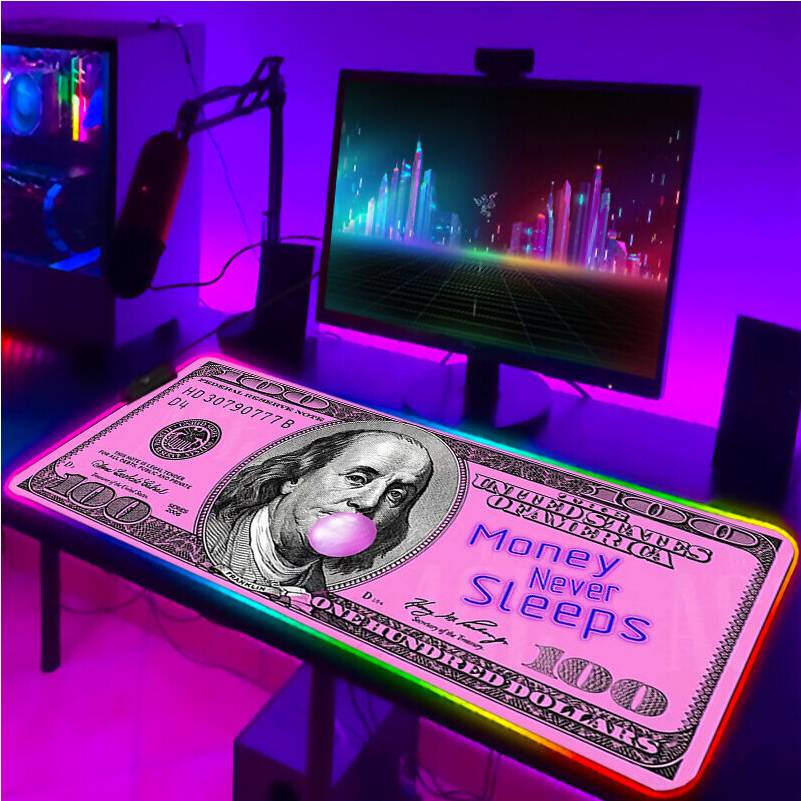 Dechoicelife RGB Pad Keyboard LED Mouse Pads