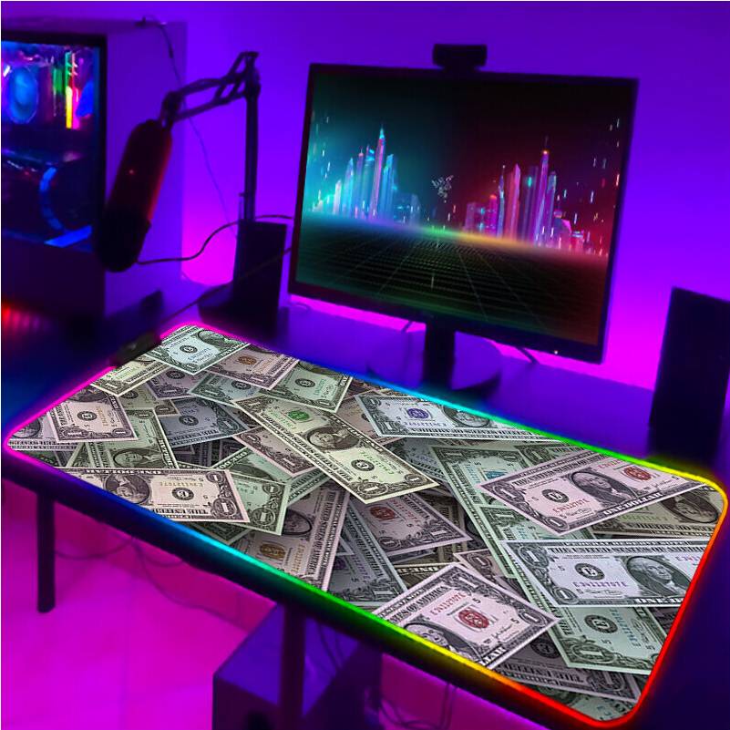 Dechoicelife RGB Pad Keyboard LED Mouse Pads