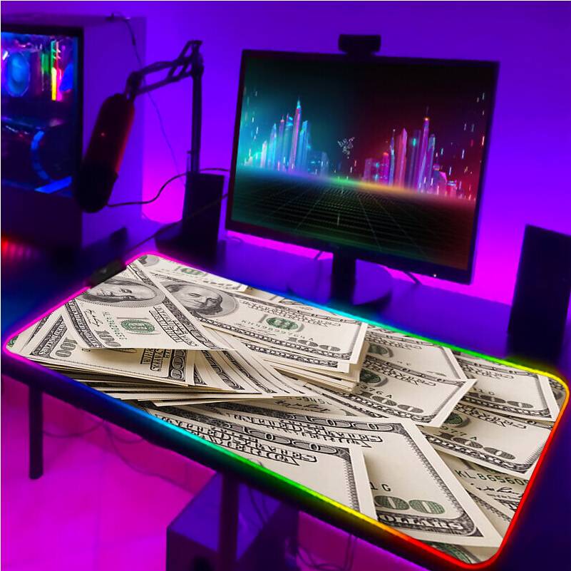 Dechoicelife RGB Pad Keyboard LED Mouse Pads