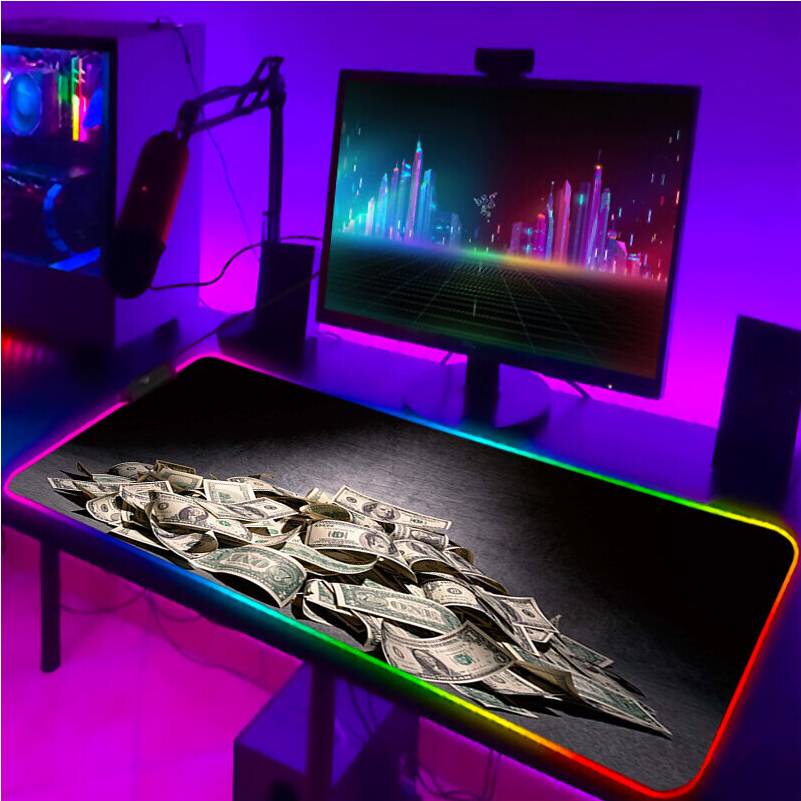 Dechoicelife RGB Pad Keyboard LED Mouse Pads