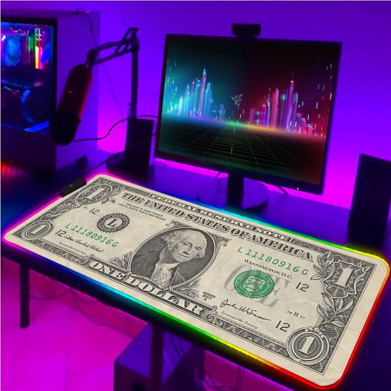 Dechoicelife RGB Pad Keyboard LED Mouse Pads