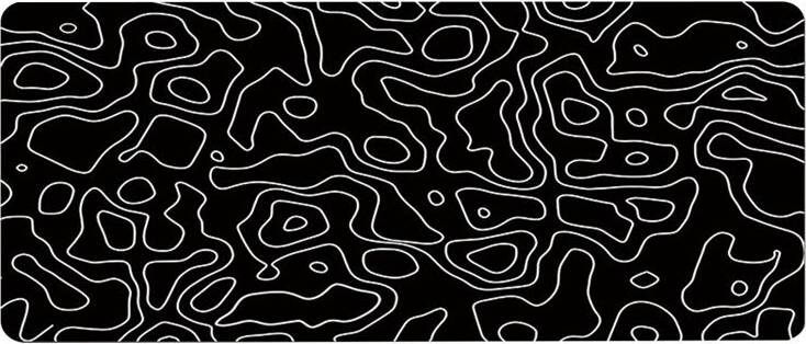 Topographic Contour Extended Keyboard Mouse Mat