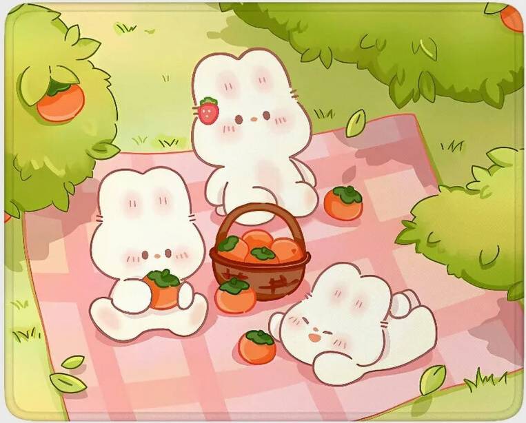 Cute Kawaii Rabbit Mousepad 20x25