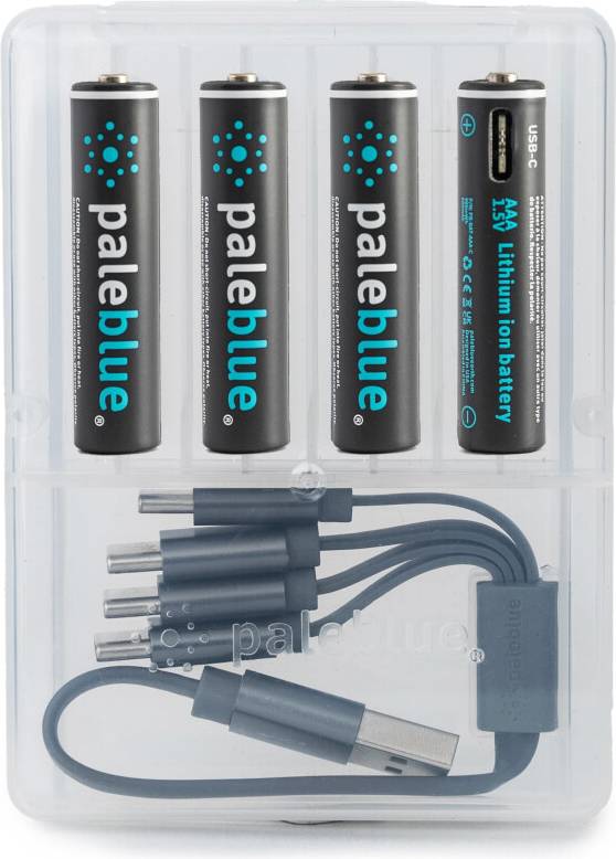 Rechargeable aaa batteries Paleblue Li-Ion Rechargeable AAA Battery 4 Pack