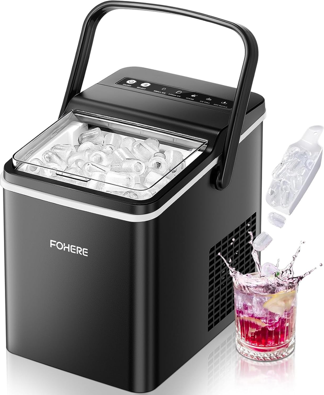 Fohere Countertop Ice Maker Machine With Handle