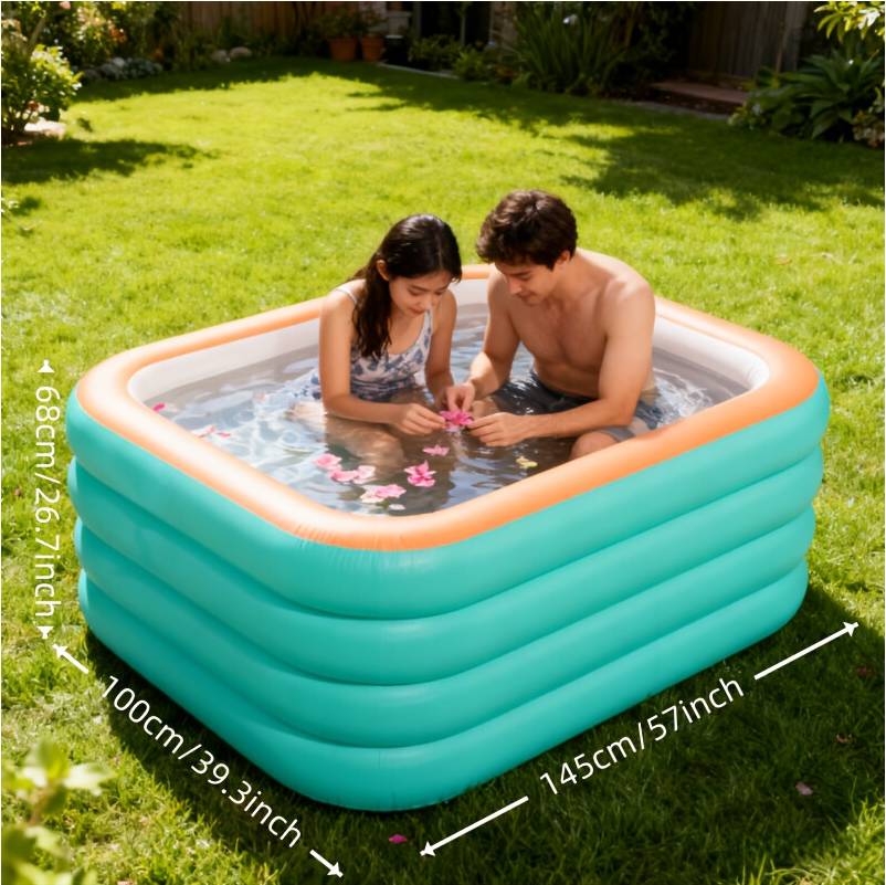 SRJ STAR Inflatable Large Green Outdoor Swimming Pool