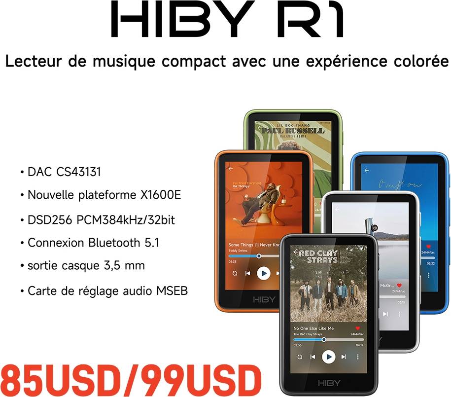 Music player mp3 player Hiby R1 HiFi Audio Music Player