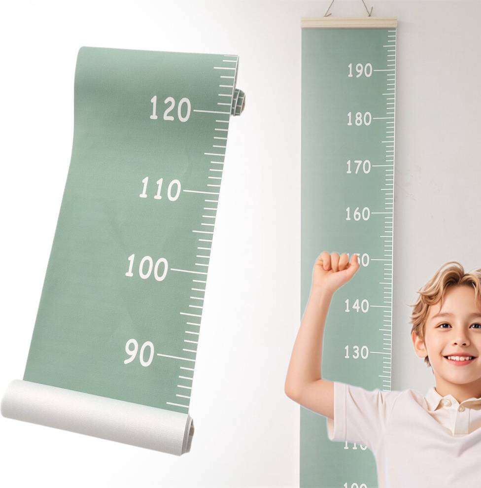 Wall-Mounted Growth Chart Canvas Ruler 72 in