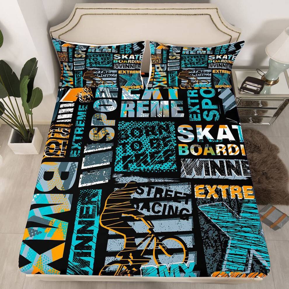 Cartoon Doodle Pattern Bedding Cover Set