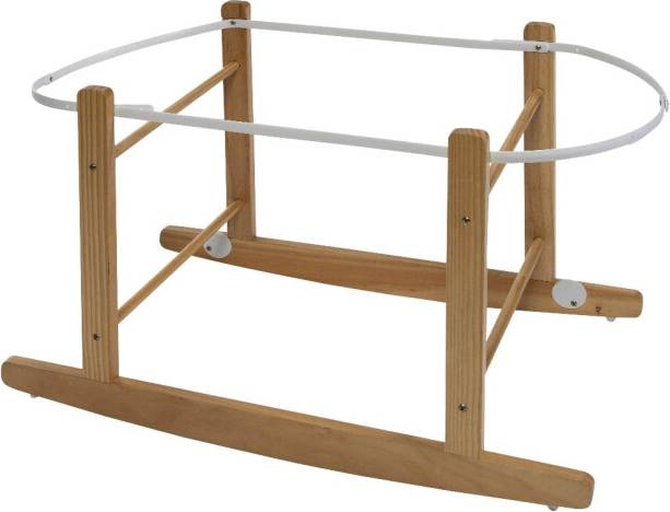 Cuddles Collection Wooden Rocking Moses Basket Stand