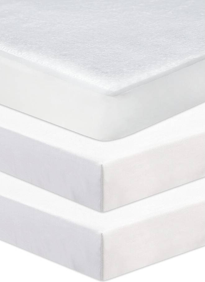 Next To Me Compatible Crib Fitted Sheets 3Pcs Set