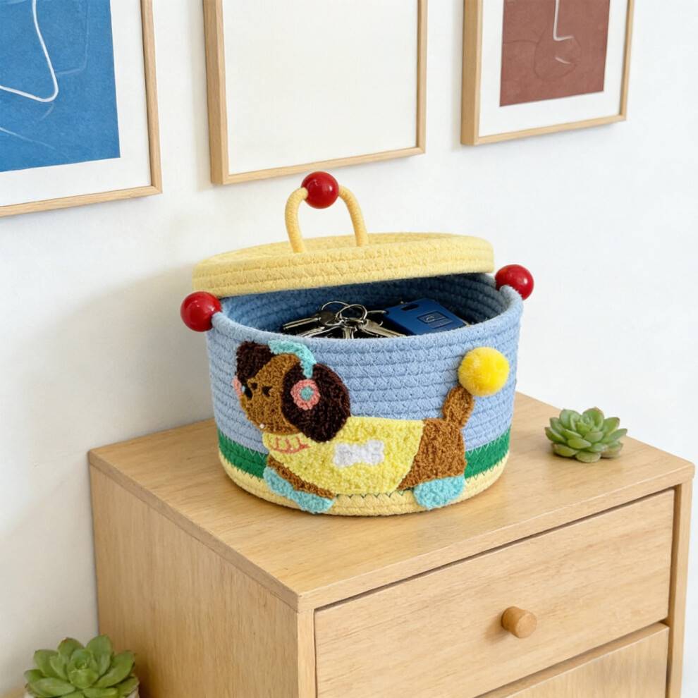 Cartoon Cotton Rope Storage Basket