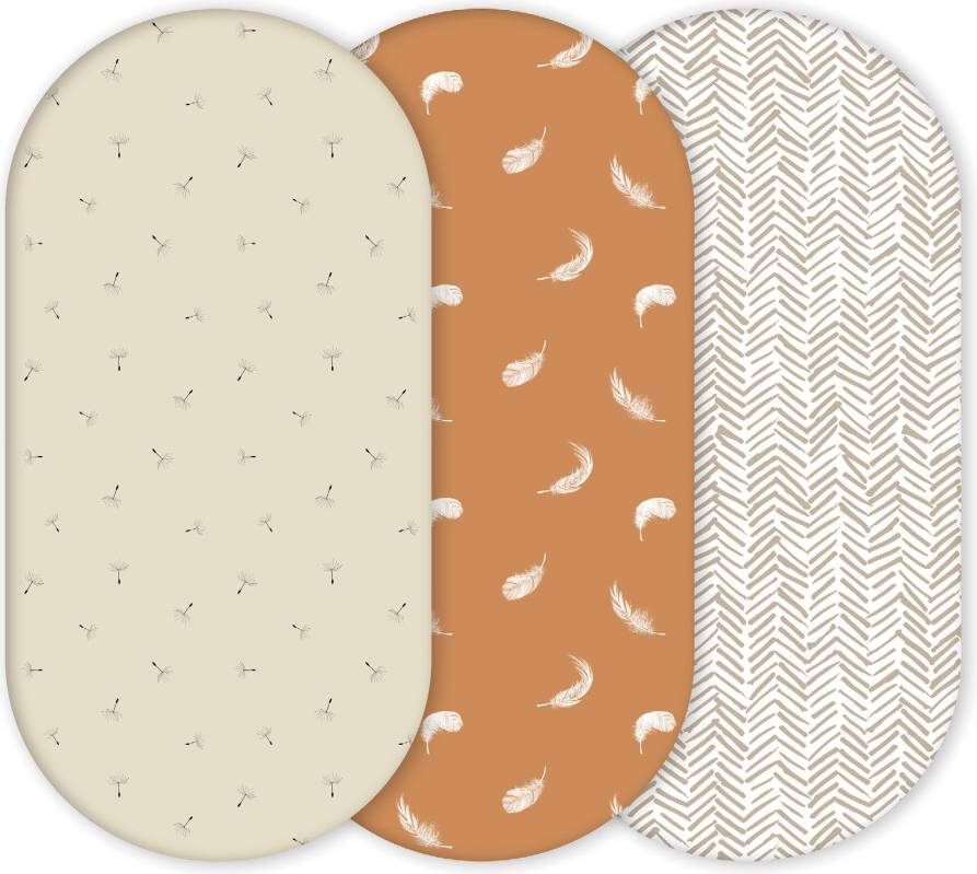 3 Pack Fitted Bassinet Sheets