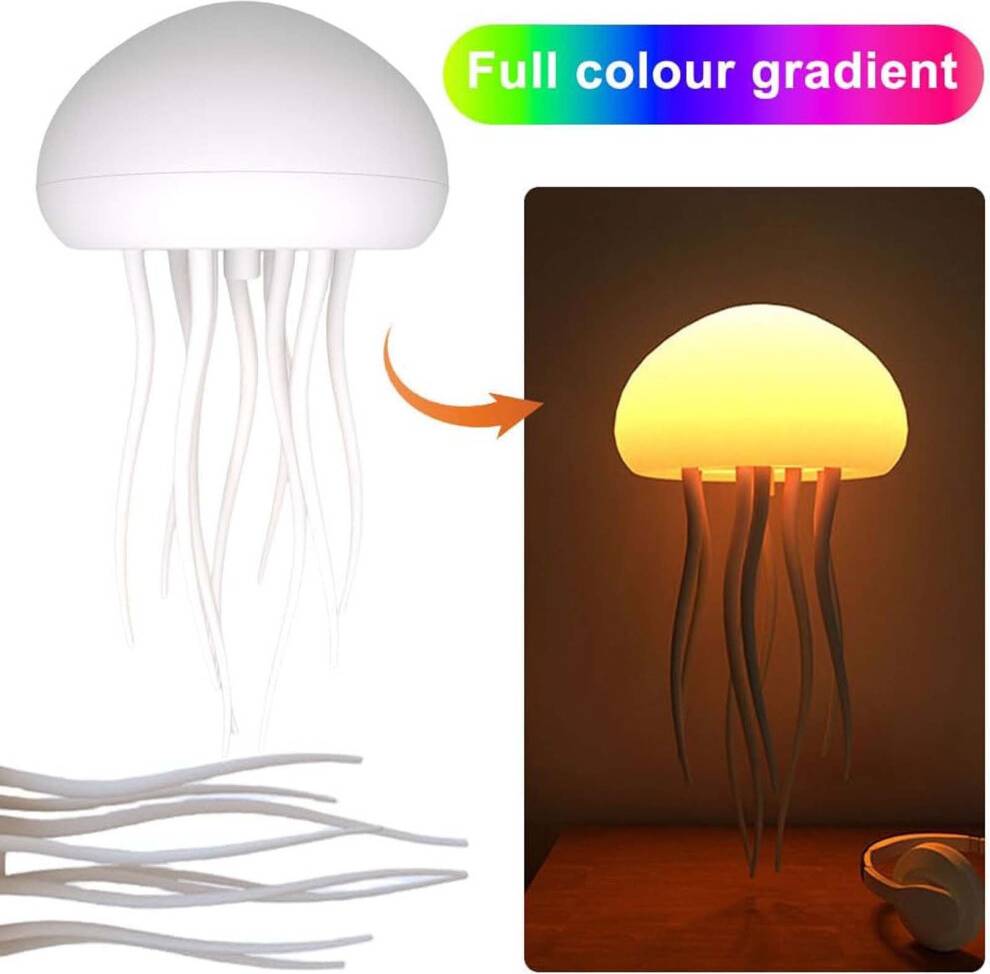LED Jellyfish Lamp RGB Gradient Voice Control Night Light