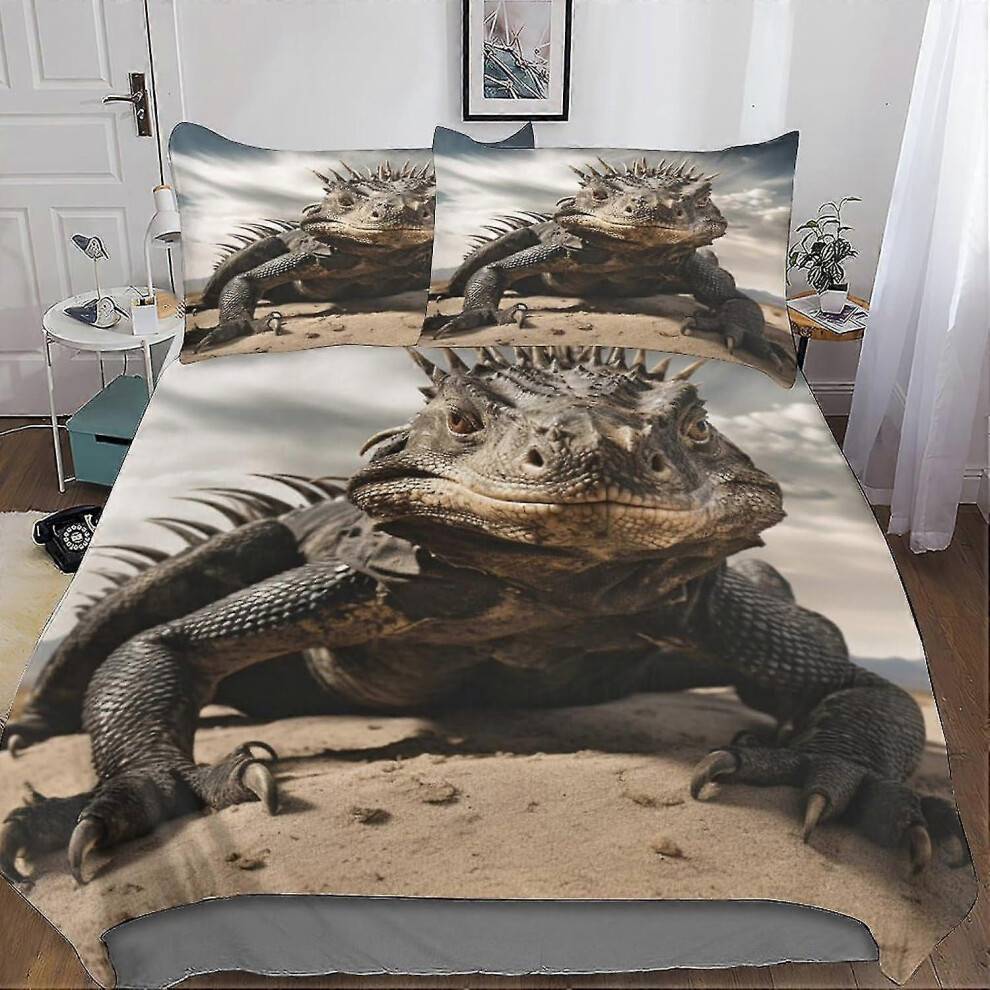 3D Lizard Effect Printed Comforter Set
