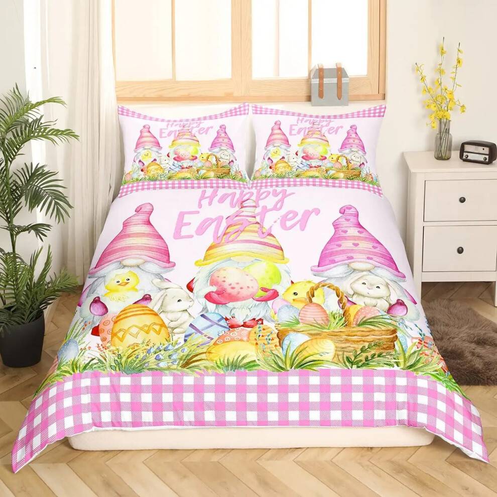 Easter Egg Rabbit Pattern Duvet Cover Set