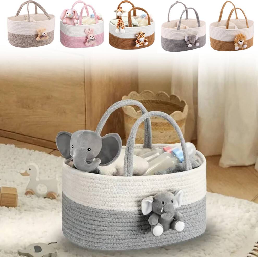 Woven Rope Storage Basket with Handles