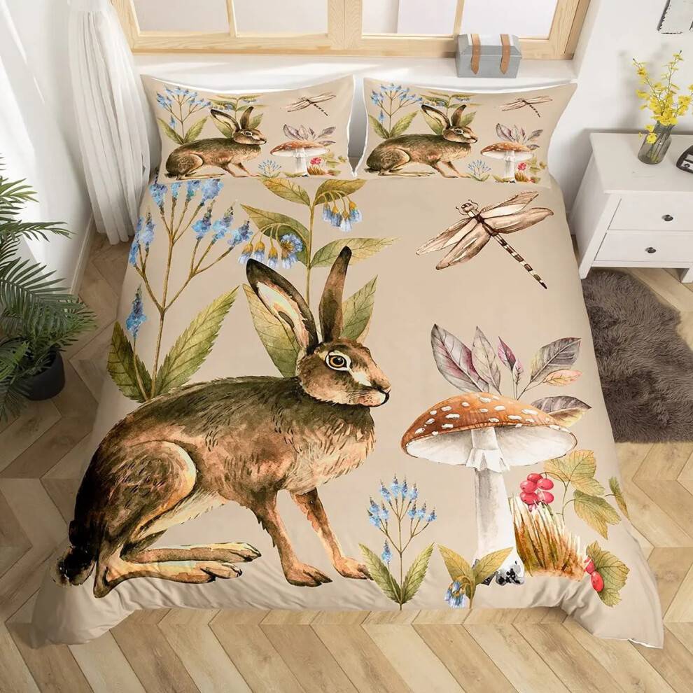 Easter Egg Rabbit Pattern Duvet Cover Set