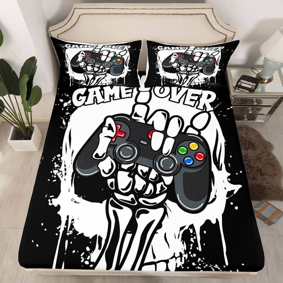 Cartoon Doodle Pattern Bedding Cover Set