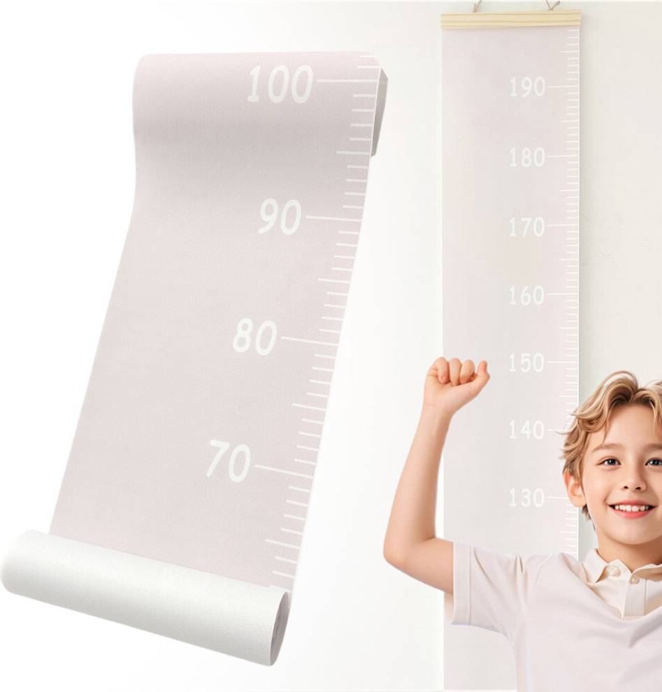Wall-Mounted Growth Chart Canvas Ruler 72 in