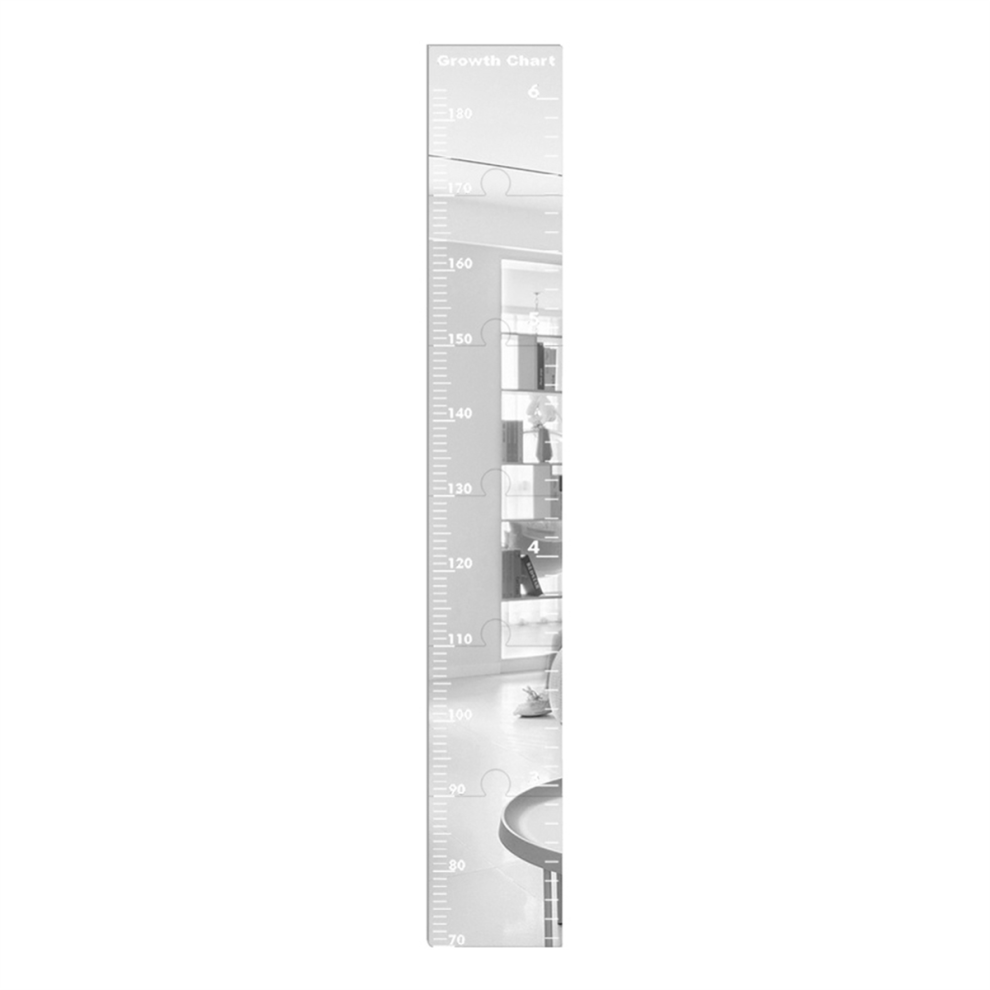 Exogio Acrylic Height Measurement Wall Sticker Growth Chart Mirror Decor Ruler Scale
