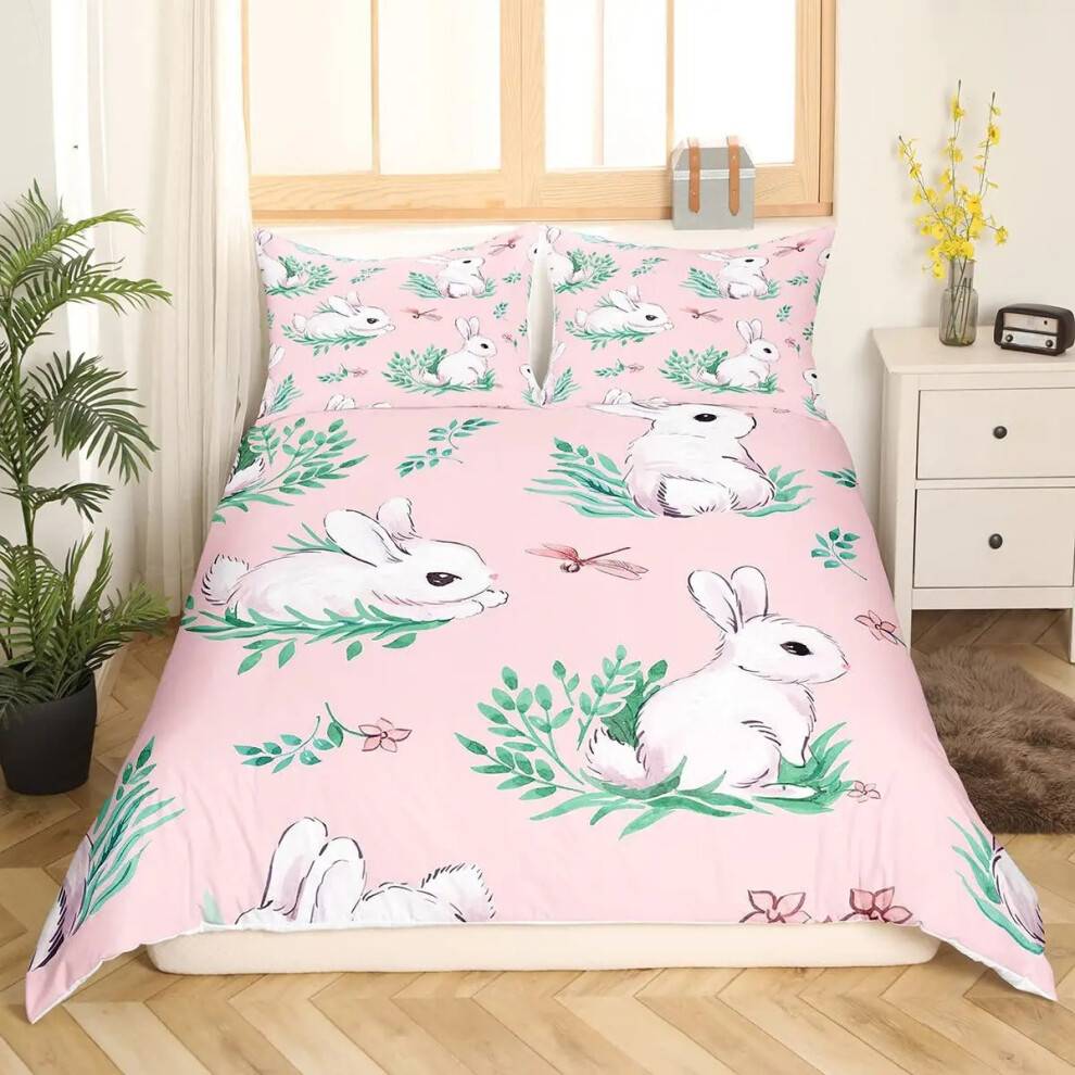 Easter Egg Rabbit Pattern Duvet Cover Set