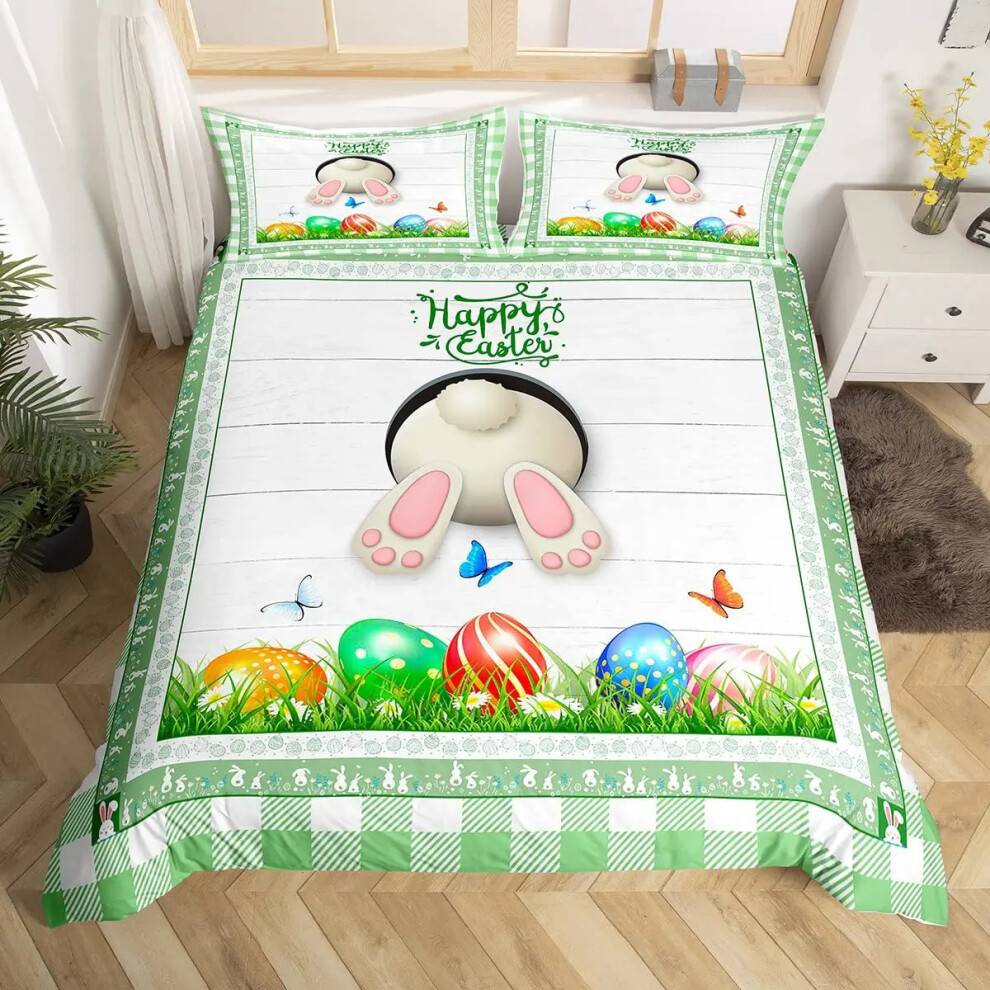 Easter Egg Rabbit Pattern Duvet Cover Set