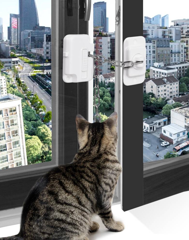 Safety window locks 4 Pcs Adjustable Window Locks for Cats