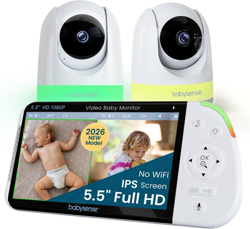 Babysense Full HD Split-Screen Baby Monitor