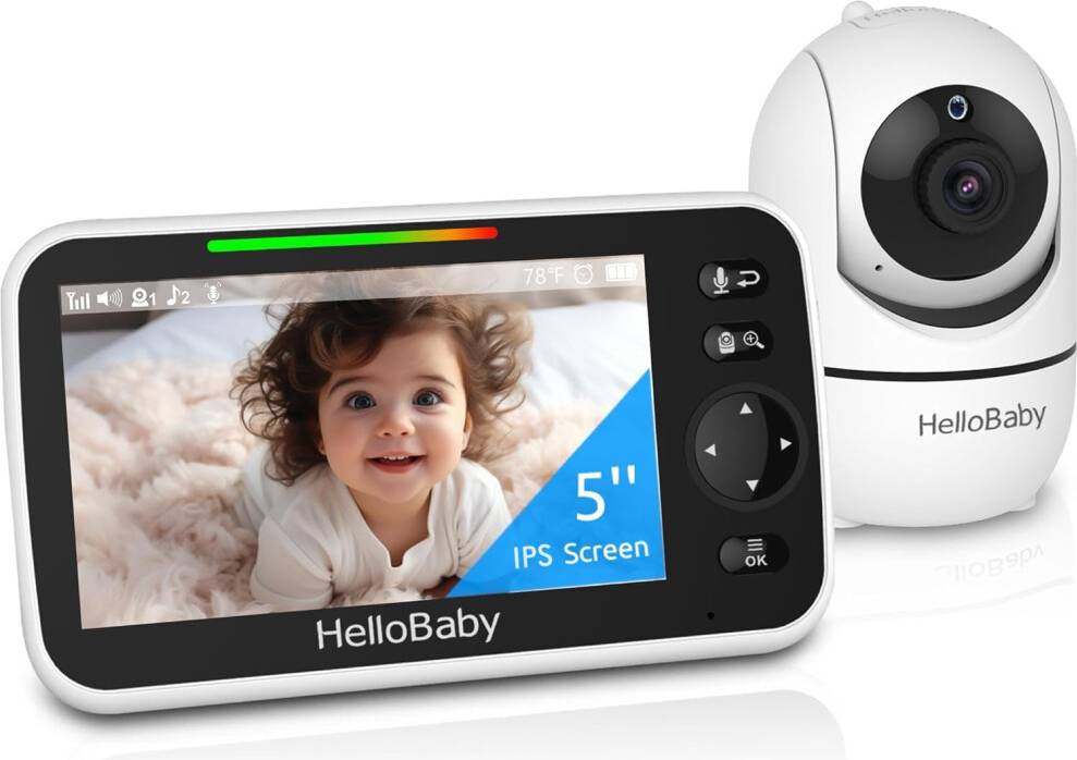 HelloBaby Baby Monitor HB6550 5 Inch Display