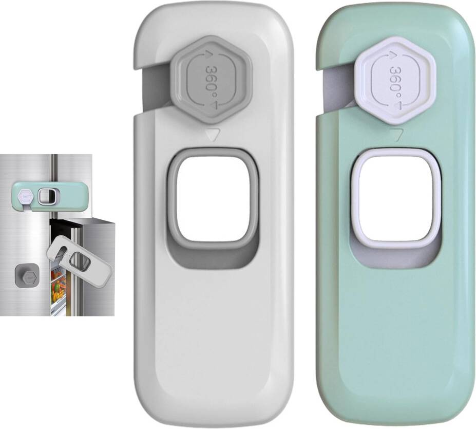 2Pack Childproof Adhesive Fridge Lock